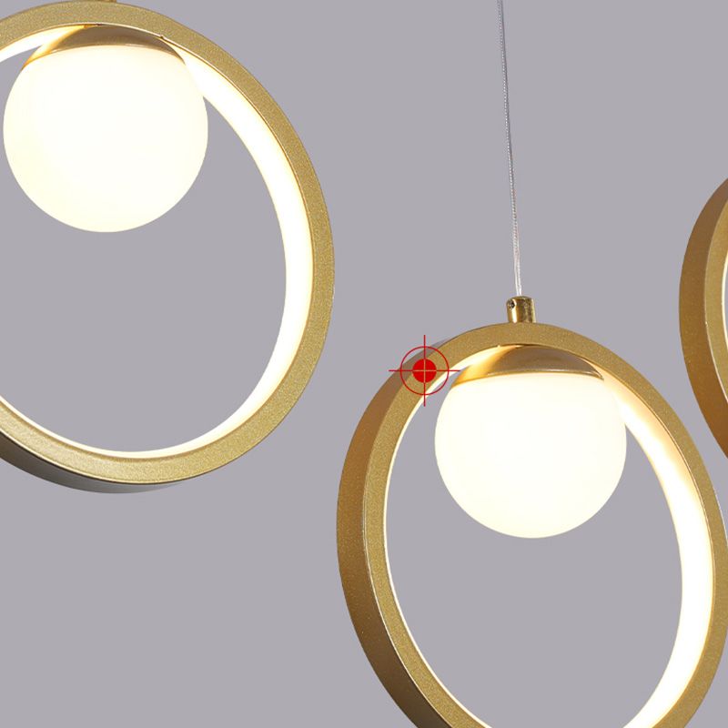 Estilo contemporáneo Geometry Island Lighting Lights Metal Island Lights