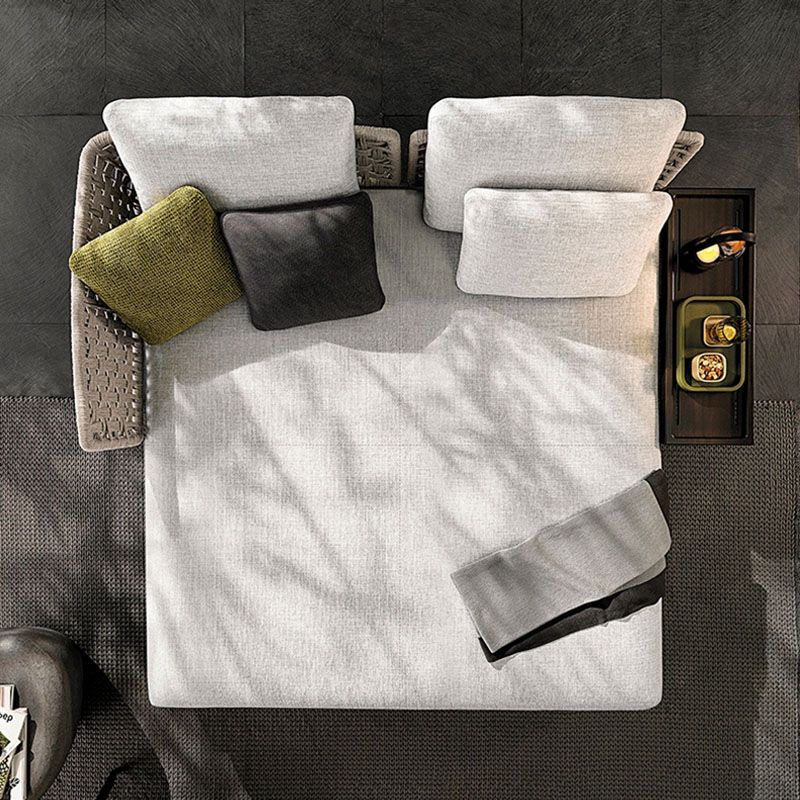 Aluminum Patio Sofa 1 PC UV Resistant Outdoor Patio Sofa with Cushion