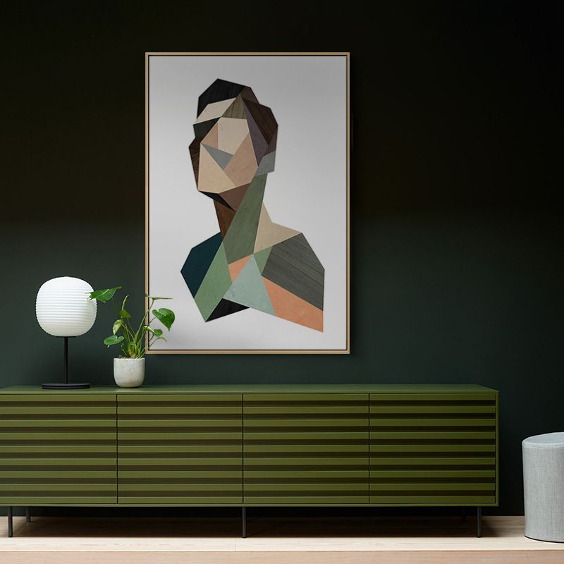 Man Figure Illustration Painting Art Nordic Style Canvas Wall Print, Multiple Sizes