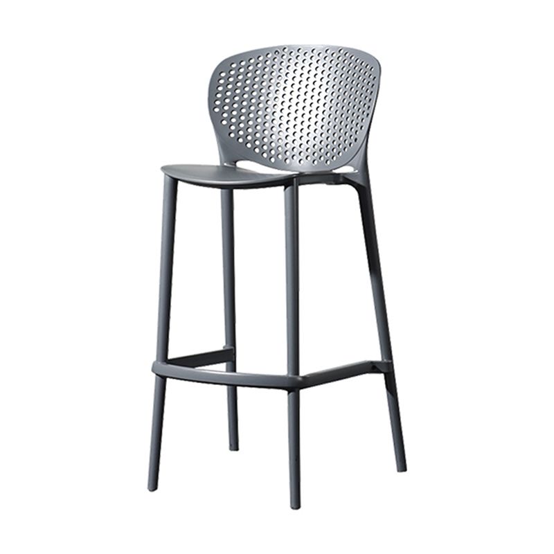 Nordic Style Bar-stool Plastic Counter Bar Stool for Kitchen Bar with Plastic Legs