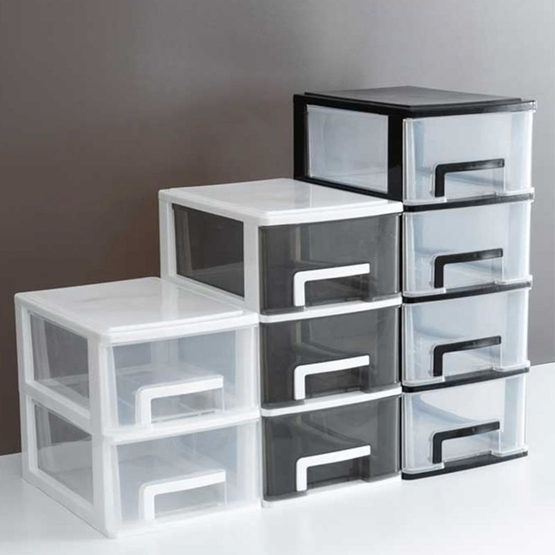 Transparent File Cabinet Vertical Modern Plastic Filing Cabinet for Home Office