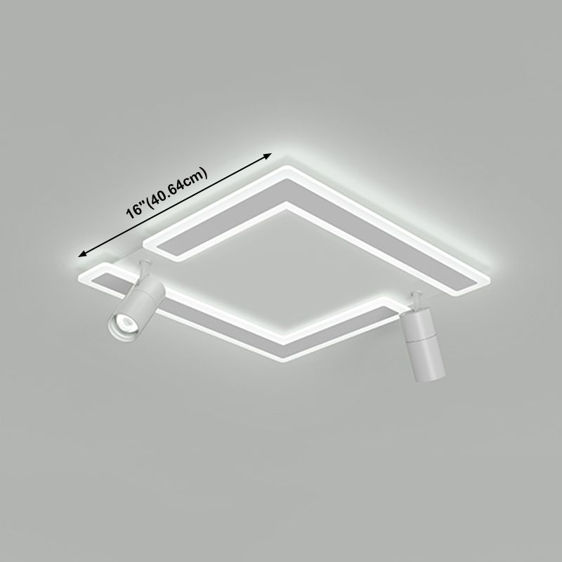 Plafonniers de simplicité blanche avec projecteurs Plafonnier encastré à LED