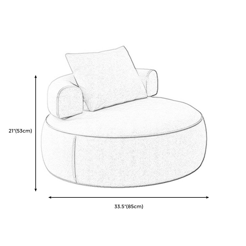 Faux Leather Slipper Chair Armless Chair with Pillow for Living Room