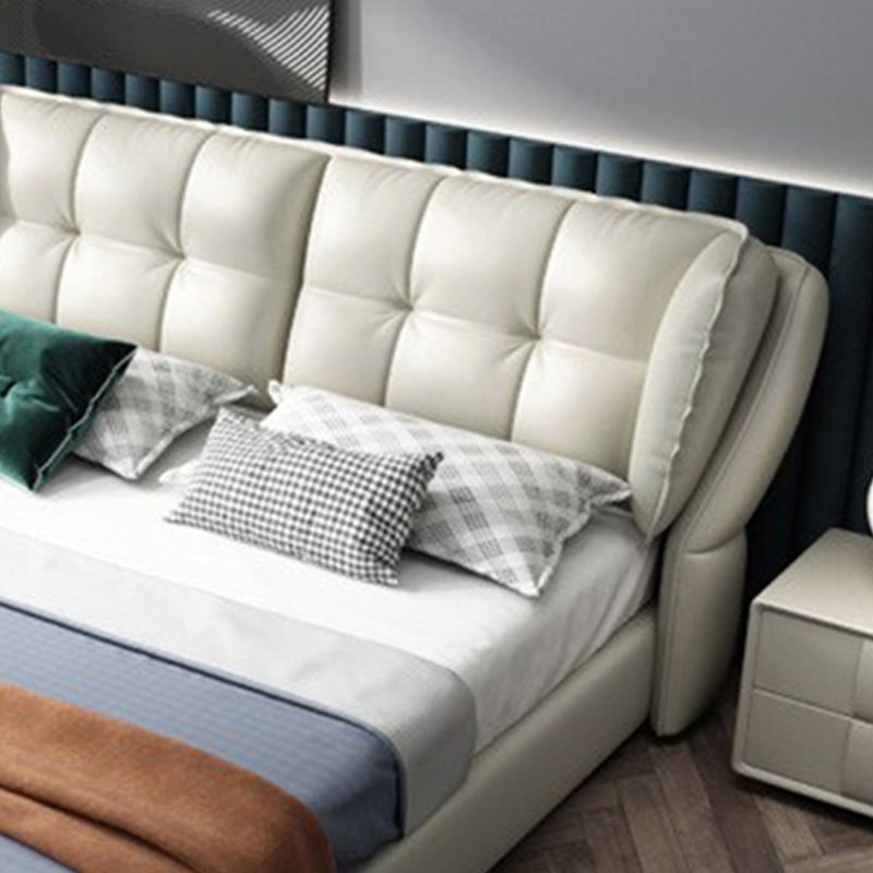 Contemporary Pine Wood Storage With Wings Lift Up Storage Wingback Bed