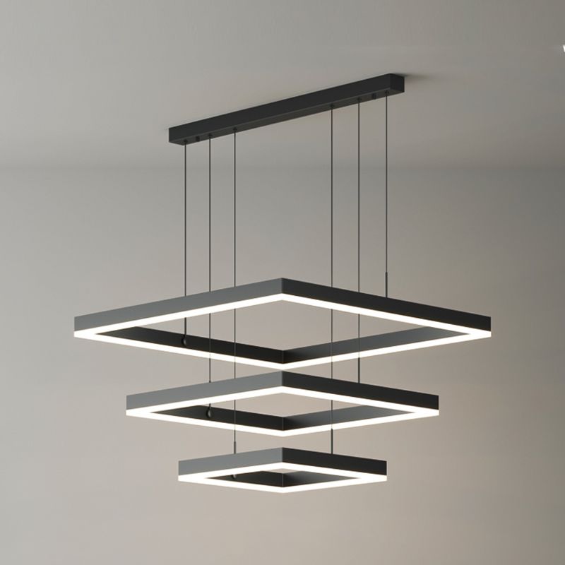 Lámparas de lámparas cuadradas de varios niveles Restaurante moderno