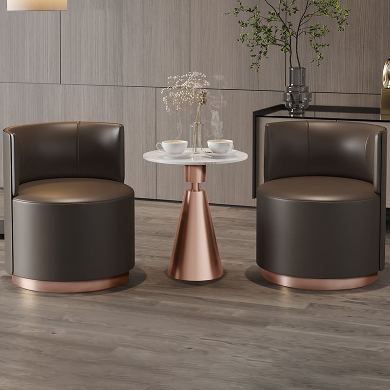 Faux Leather Armless Chair 24.01" Wide Chair for Living Room