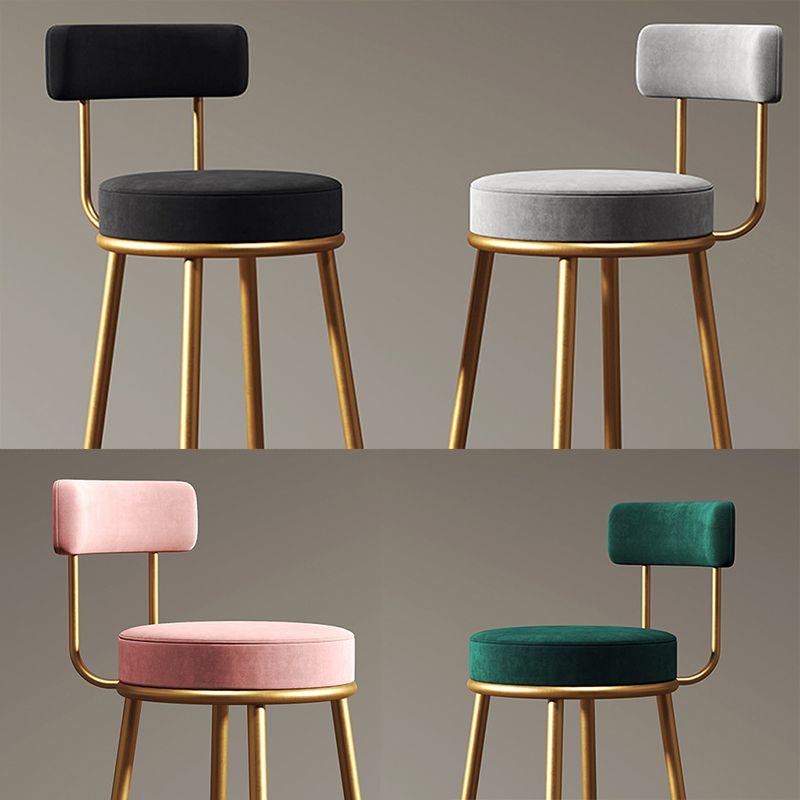 Glamstil-Barhocker mit Eisenbeinen Fußstütze mit dem runden Platz für Küchenbar