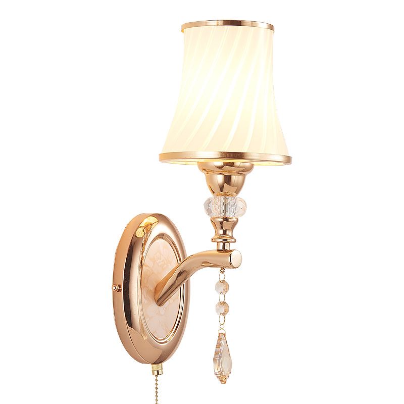 Geometric Shade Multi Lights Glass Wall Lighting Modern Style Wall Mounted Lighting in Gold