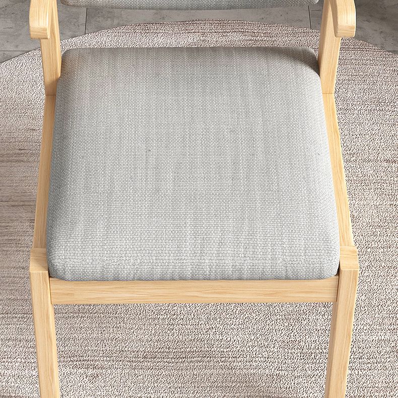 Silla de comedor moderna para interiores y exteriores, sillón de comedor individual de madera con respaldo abierto