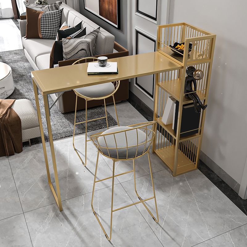 Contemporary Style Bar Height Table Rectangle Folding Bistro Bar Desk