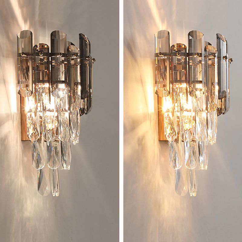 Crystal Shade Wall Light Fixture Postmodern Wall Light Sconce for Bedroom