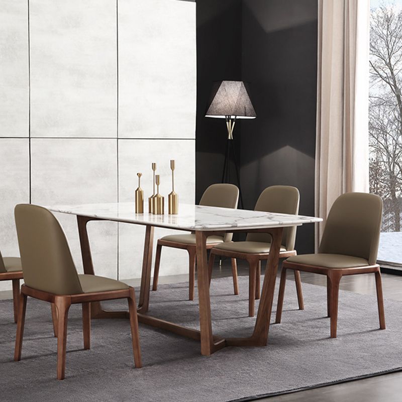 Traditional Chair Wood Solid Back Dining Room Chair for Kitchen