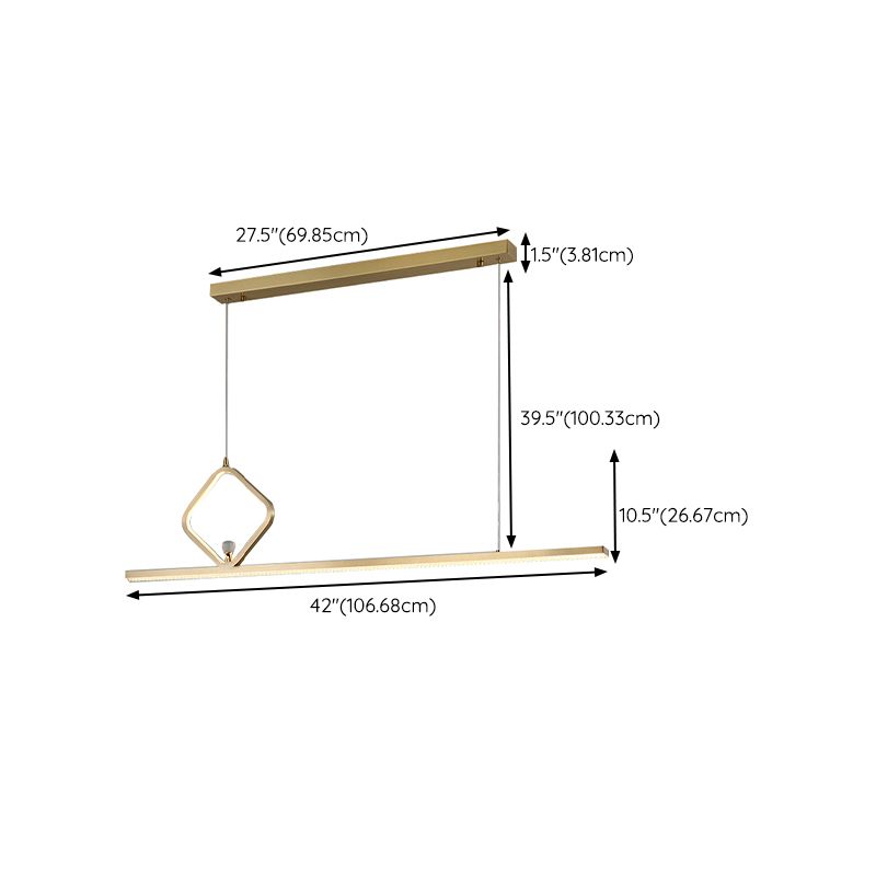 Metal Island Pendant Lights Modern Island Pendant Lighting in Gold