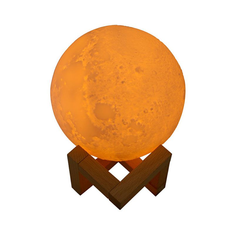 Humidificador nocturno LED de Led White LED Luz de mesa de plástico individual moderna con soporte de madera