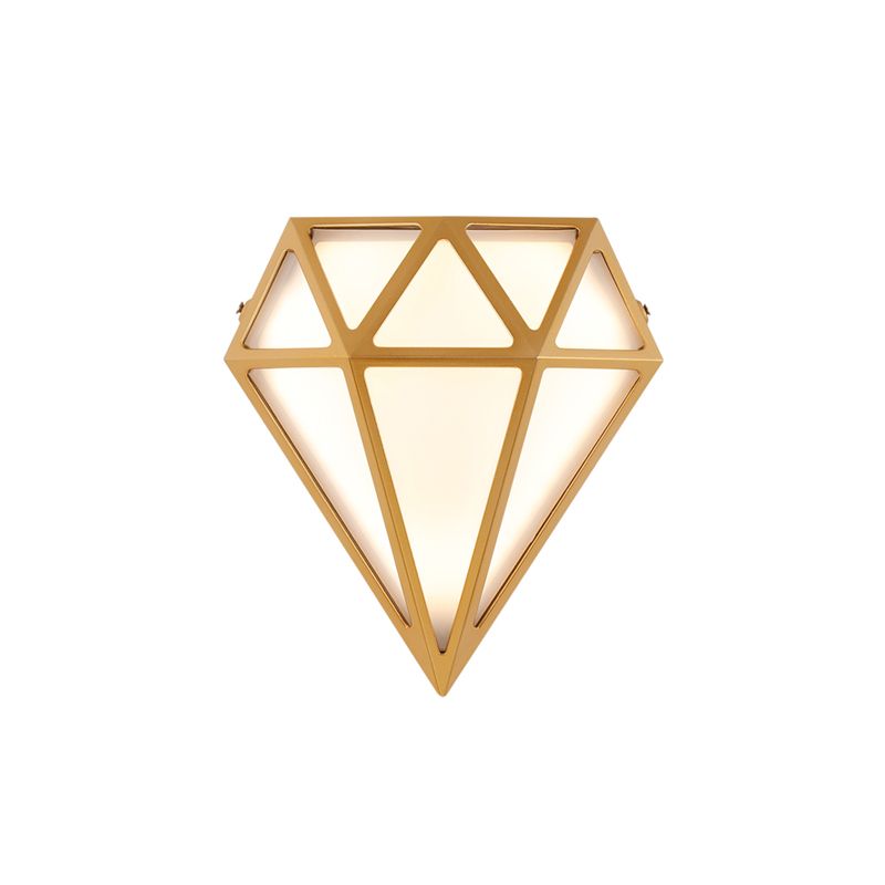 Zeitgenössischer Stil Wandleuchte Gold Diamant Form Wandleuchte für Schlafzimmer