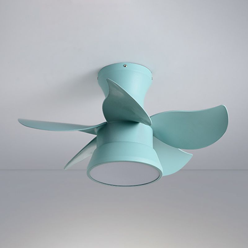 Ventiladores de techo de forma de ventilador de metal estilo para niños de 1 luces de lámpara de ventilador de techo