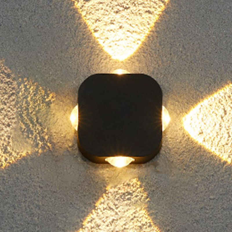 Square Shape Metal Wall Lighting Modern Style Multi Lights Wall Mounted Lighting