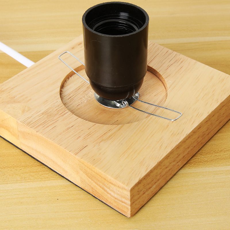 Modern Night Table Lamps 1-Light Living Room Nightstand Lights with White Glass Shade