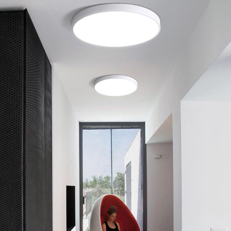 Runde, bündige Acryl-Deckenleuchten im modernen Stil, 1-flammige Einbauleuchten