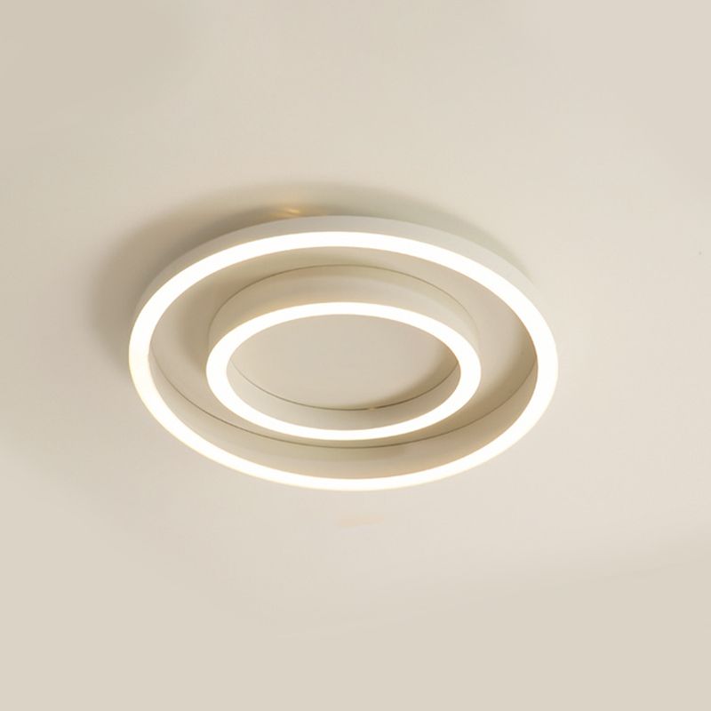 Moderno LED de techo de la luz de techo de los círculos blancos de techo con la pala de metal