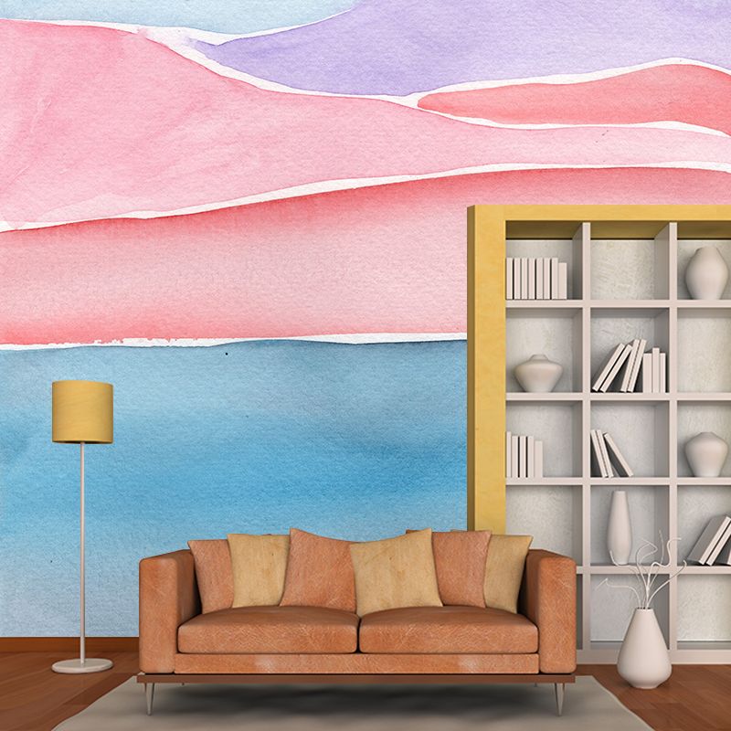 Environment Friendly Mural Wallpaper Abstract Watercolor Illustration Indoor Wall Mural