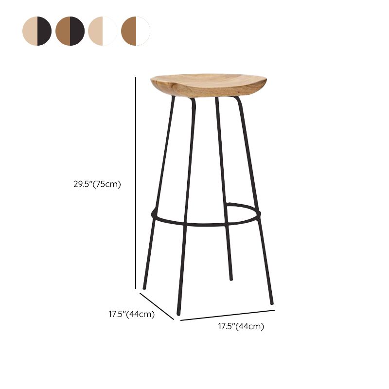 Solid Wood Modern Counter & Bar Stools Matte Finish Indoor Stools