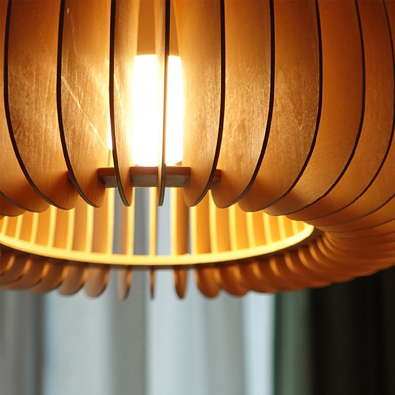 Pumpkin suspension du plafond bois moderne 1-Light plafond pendentif léger