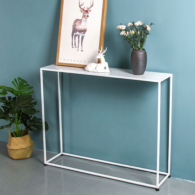 Iron Modern Console Table 1-shelf Rectangle Accent Table for Hall