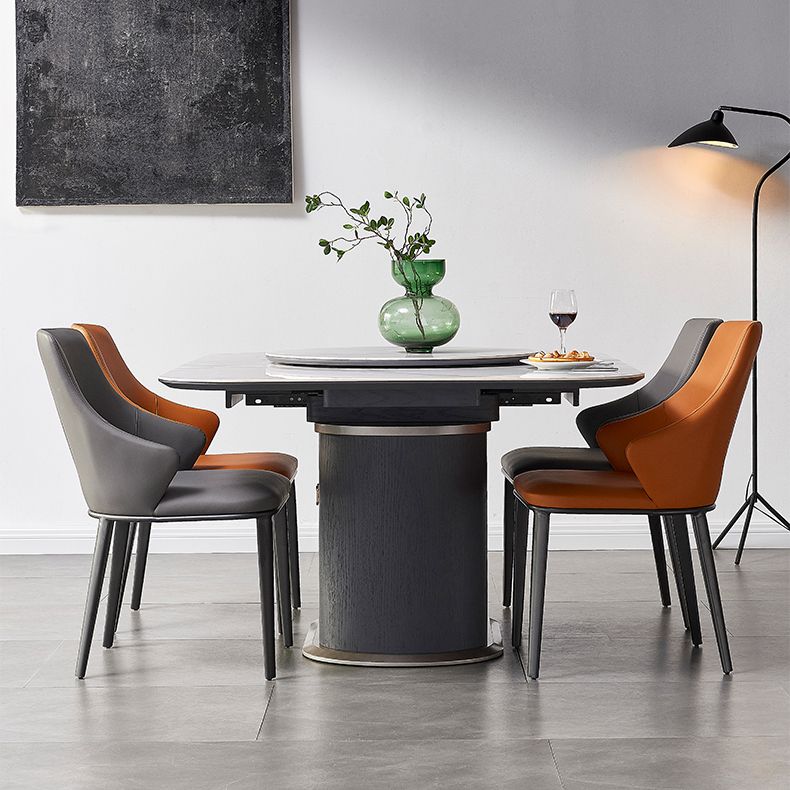 Modern Style Sintered Stone Dining Round Table Set 1/4/5/7 Pieces Dining Set