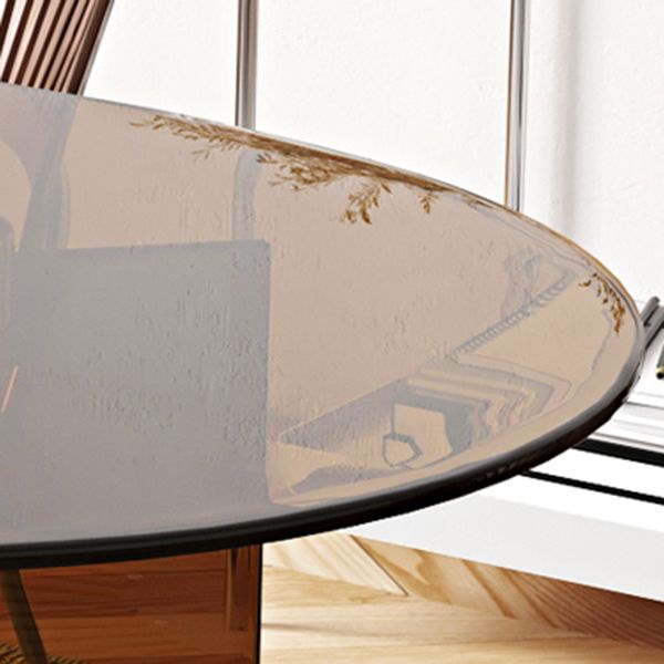 Simplicity Free Form Table Toughened Glass Double Pedestal Dining Room Table