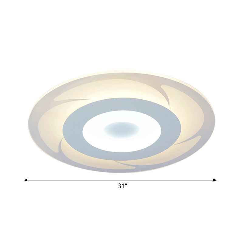 Acrylic Ultra Thin Ceiling Light Modern LED Flush Mount Light in Warm/White, 16.5"/20.5"/24.5" Wide