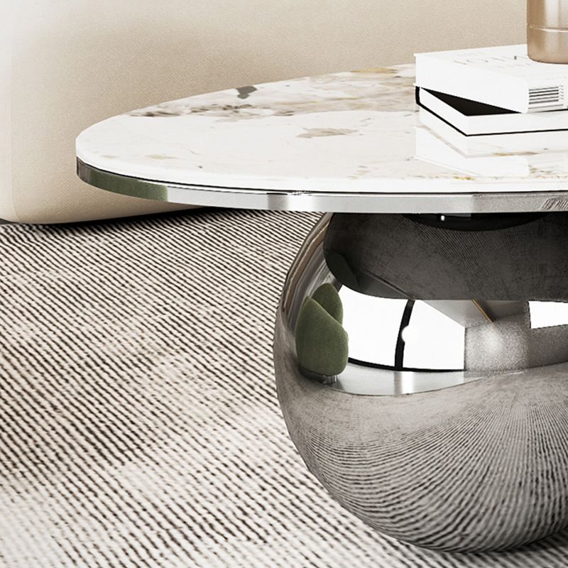 Slate Coffee Cocktail Table Glam Abstract Coffee or End Table