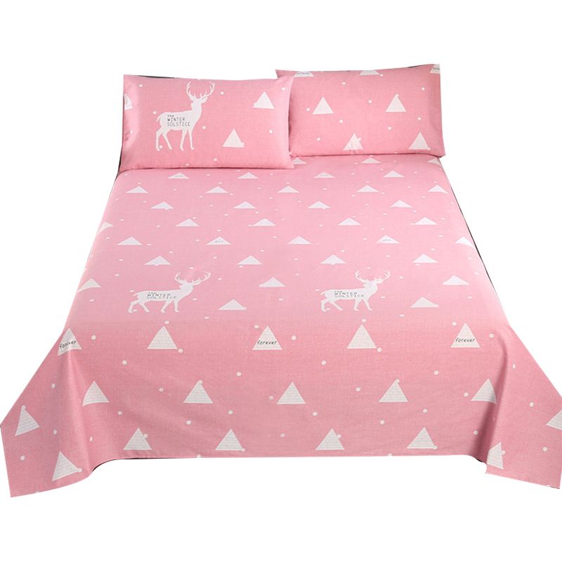 Modern Printed Bed Sheet Set Cotton Twill Fitted Sheet 1 and 3 Piece Sheet