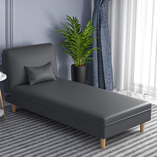 Scandinavian Armless Accent Chair 3-Position Reclining Chaise Lounge Couch