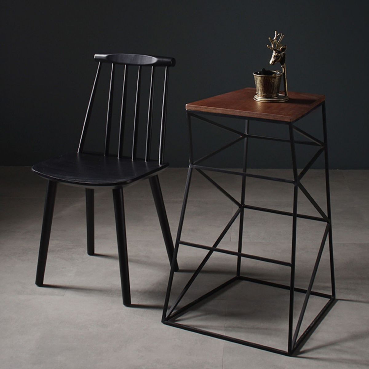 Contemporary Style Wooden Dining Room Chair Slat Back Side Chair for Kitchen