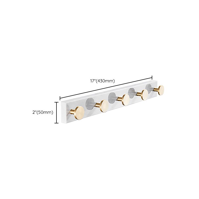 Metal and Marble Bathroom Accessory as Individual or as a Set in Gold