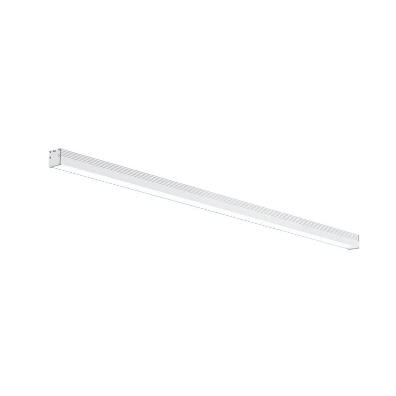 Plafonnier LED en forme de tige en aluminium, finition argentée moderne, luminaire de plafond pour le bureau