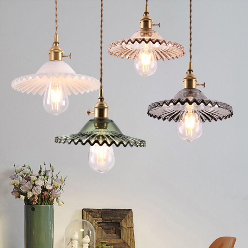 1 luce geometrica a sospensione geometrica Lampade a sospensione di vetro industriale