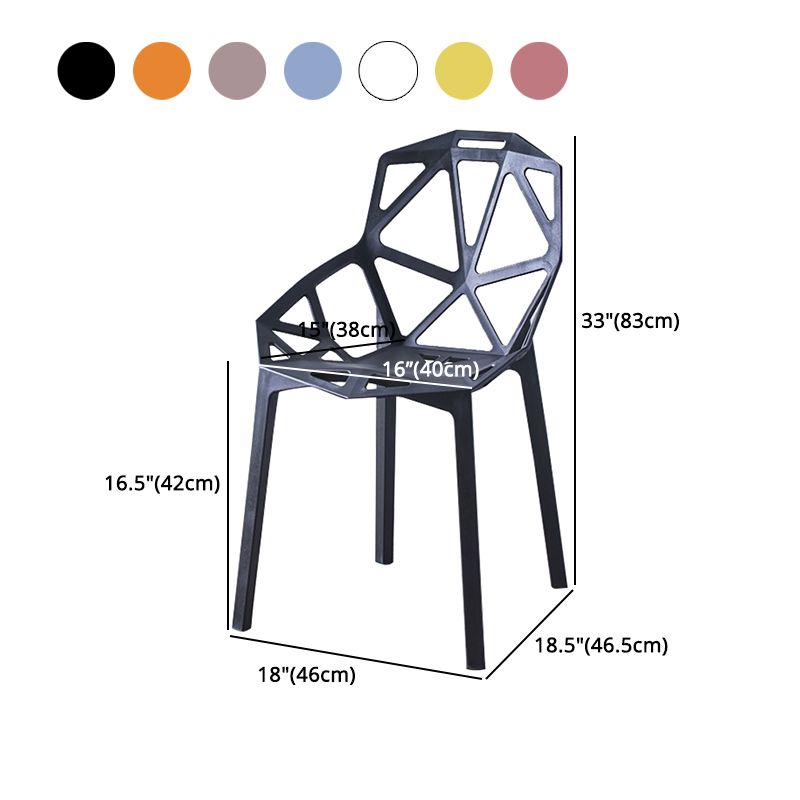 Sedie moderne sedie da pranzo con gambe di plastica per cucina