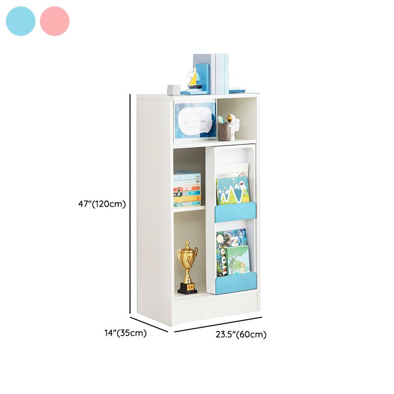 Scandinavian Standard Kids Bookcase Manufactured Wood Shelf Closed Back