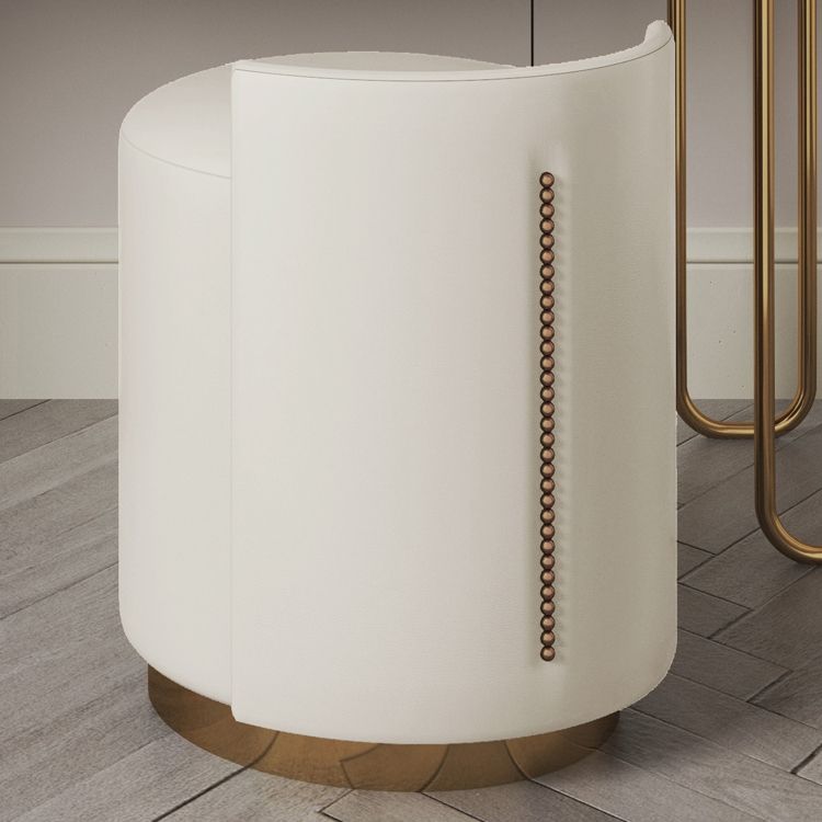 Glam Beige Makeup Dressing Table Stool Set Slate Top Vanity Tables