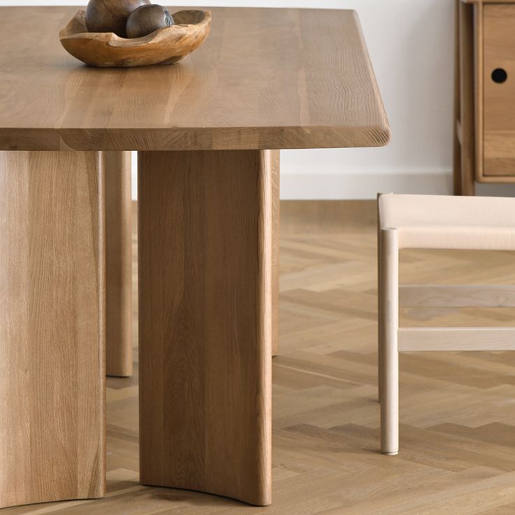 Mesa rectangular contemporánea de madera maciza, mesa superior de madera para comedor