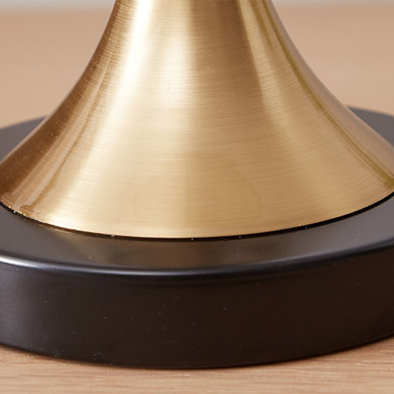 Simplicity Empire Shade Table Light Fabric 1 Bulb Bedroom Night Lighting in Brass