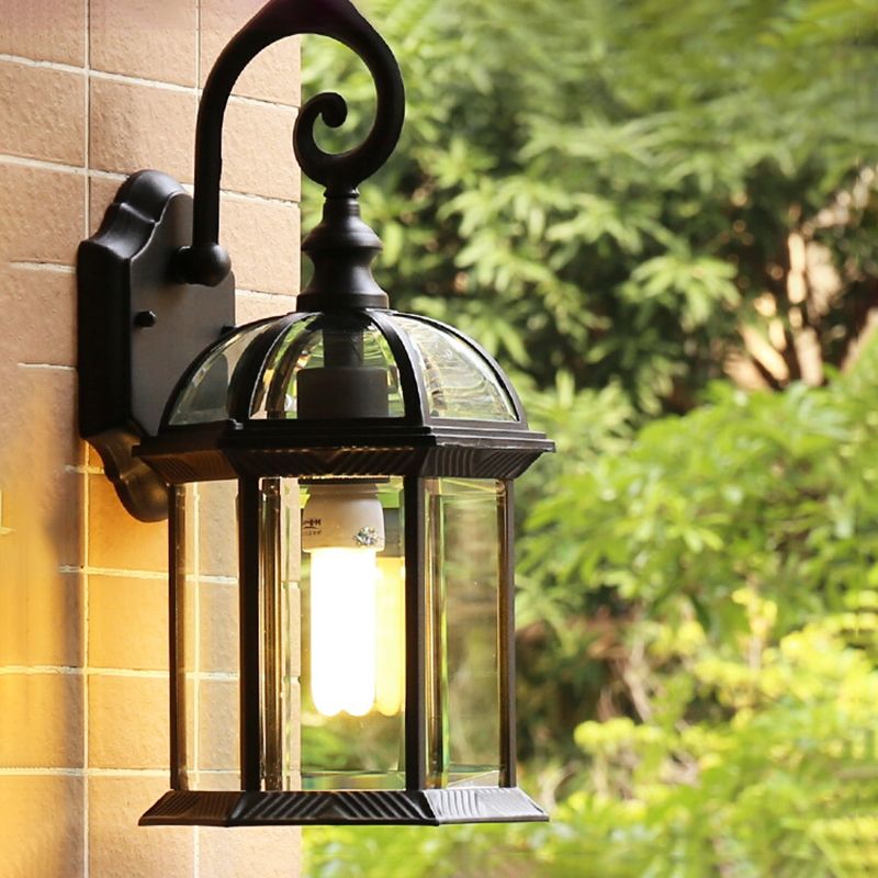 Illuminazione da parete da esterno ombreggiata per la parete vintage in metallo in metallo funce light
