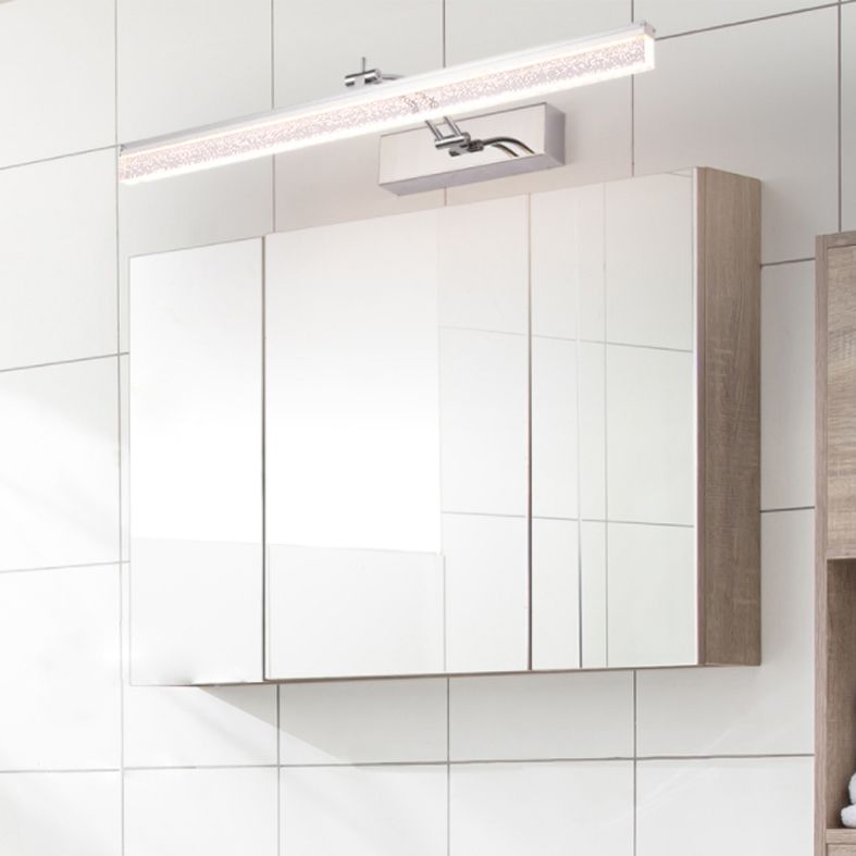 Modern Minimalist Style Streamlined Wall Mounted Vanity Lights Metal Vanity Sconce for Toilet