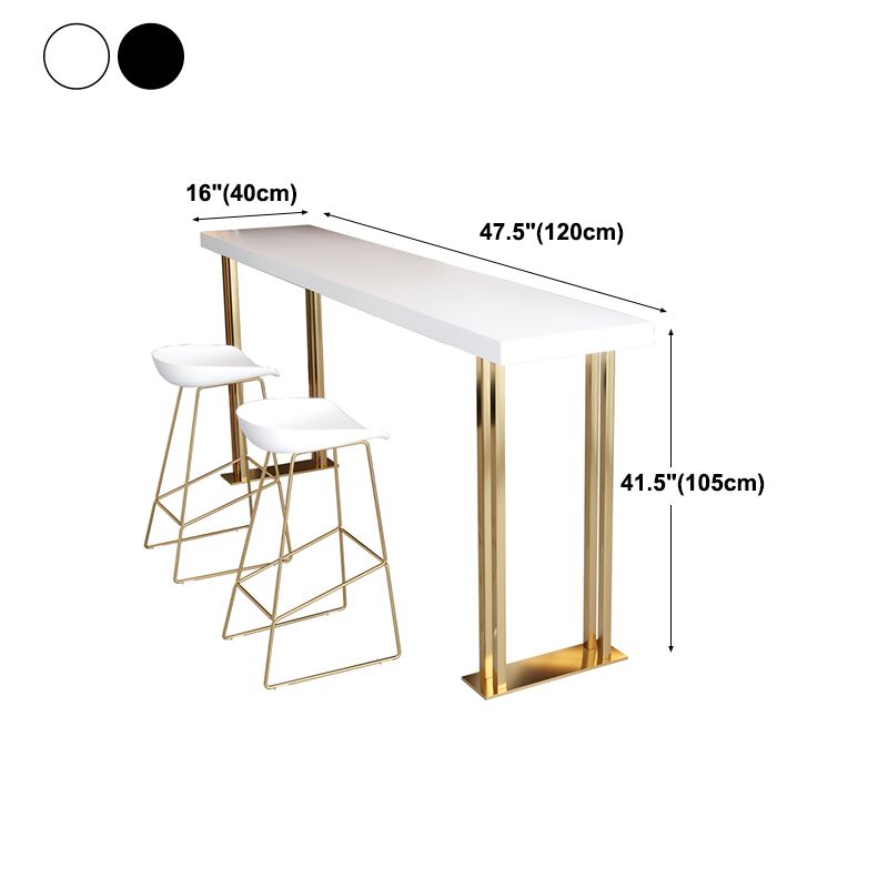 42-inch Height Luxury Cocktail Bar Table Gold Base Bar Height Table