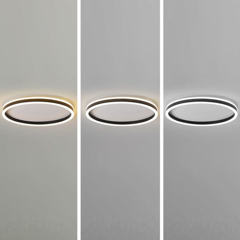 Luminaires de plafond encastrés de simplicité de lumière montée par plafond noir de LED pour le salon