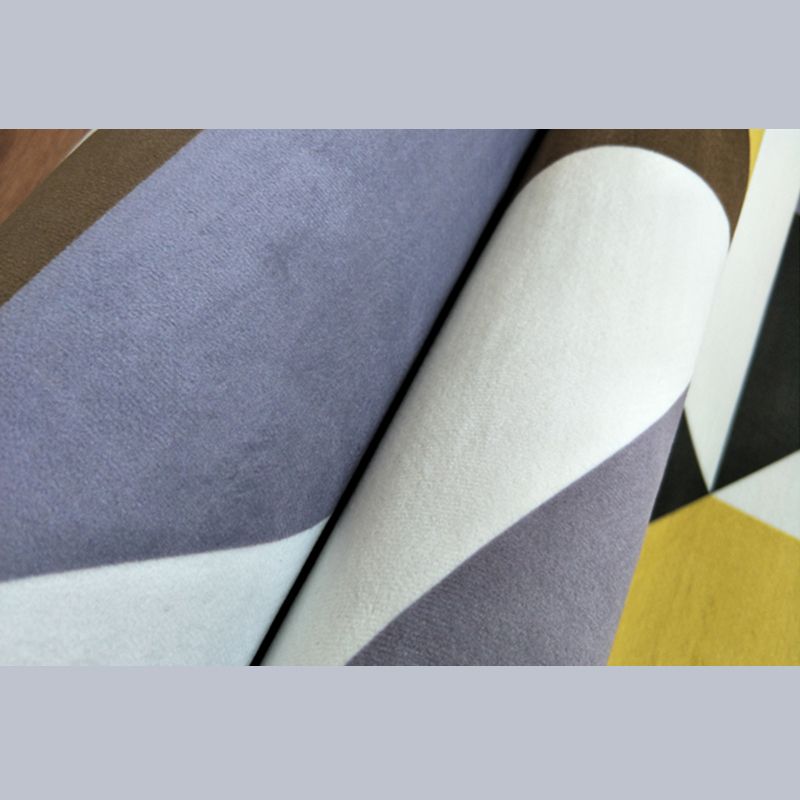 Multicolor Nordic Area Carpet Polyester Feather Indoor Rug Non-Slip Backing Carpet for Living Room