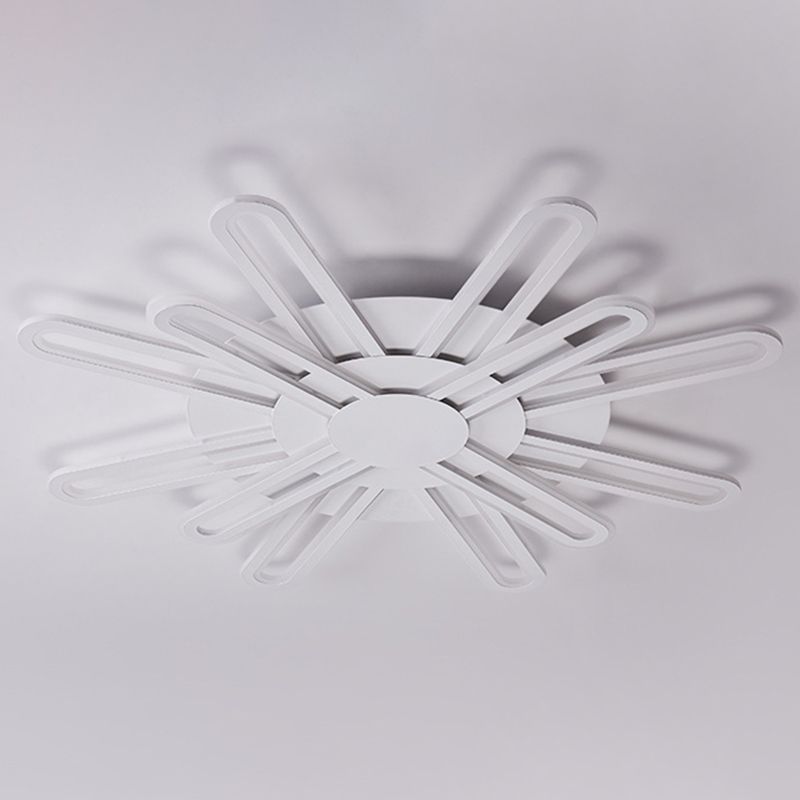 White Sputnik Flush Ceiling Lamp Minimalism LED Acrylic Flushmount for Living Room