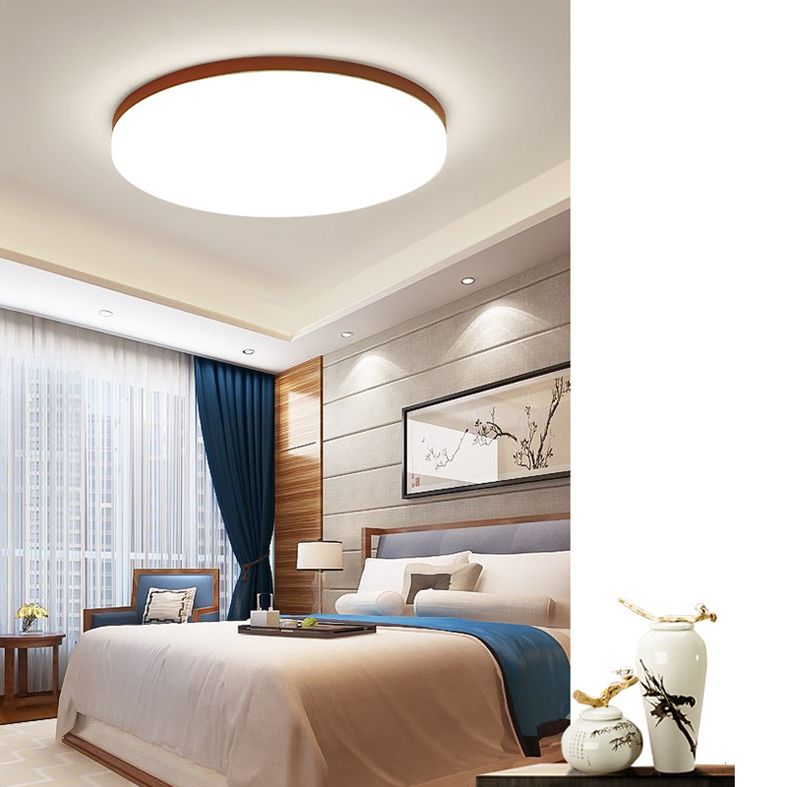 Simple Square Legno Flush Montaggio Soffitto Luce Fissaggio per Bedroom Living Room